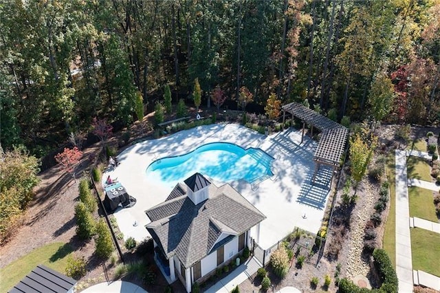 birds eye view of property