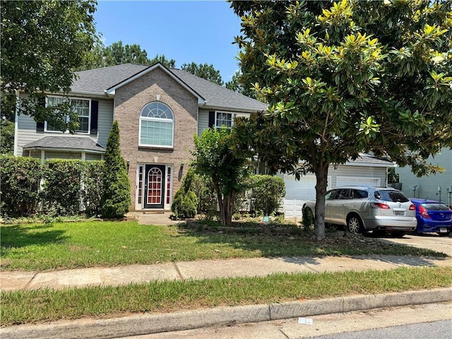 3140 Ridge Hill Pkwy, Douglasville, GA 30135 - view of front of home featuring a front yard and brick siding