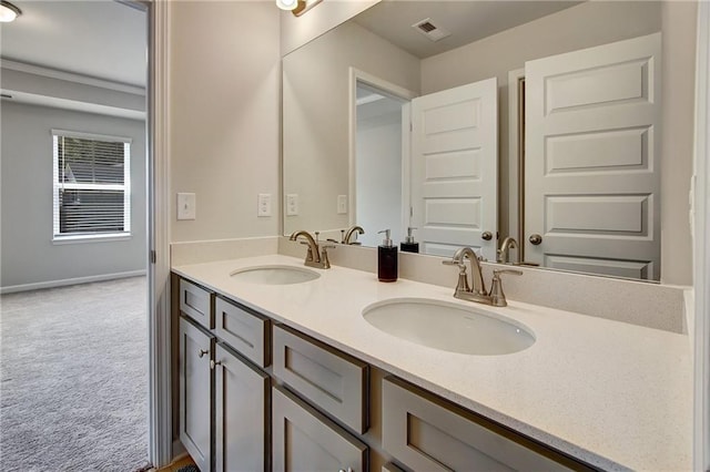 297 Delta Dr, Mcdonough, GA 30252 - bathroom with double vanity and baseboards
