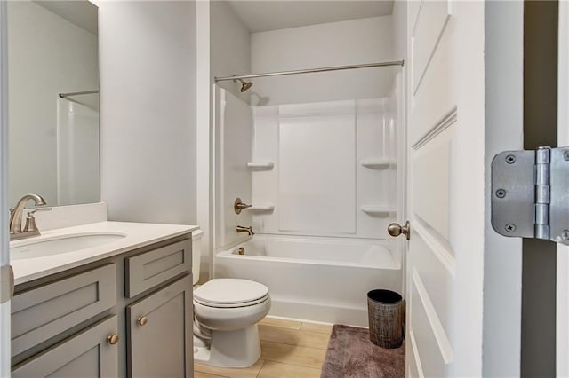 297 Delta Dr, Mcdonough, GA 30252 - bathroom with vanity, toilet, and shower / tub combination