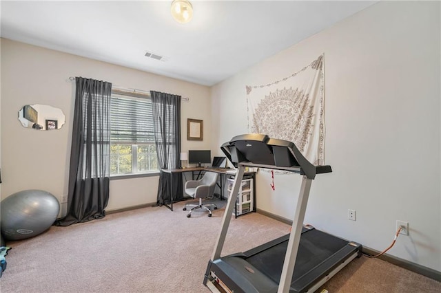 407 The Crossings Ln, Woodstock, GA 30189 - workout area featuring carpet, baseboards, and visible vents