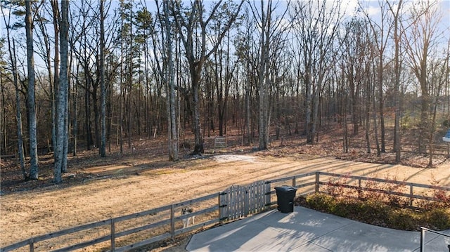 view of yard with a gate and a fenced front yard