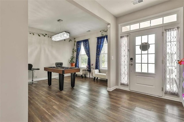 8 Unbridled Way, Newnan, GA 30263 - foyer entrance with dark wood finished floors and baseboards