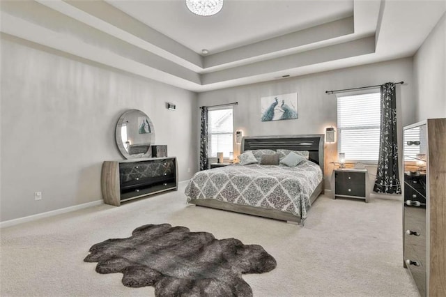 8 Unbridled Way, Newnan, GA 30263 - bedroom with carpet, a tray ceiling, and baseboards
