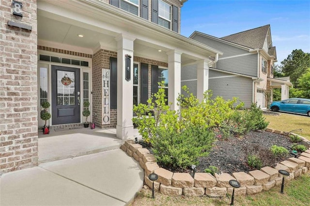 8 Unbridled Way, Newnan, GA 30263 - property entrance featuring brick siding and a porch