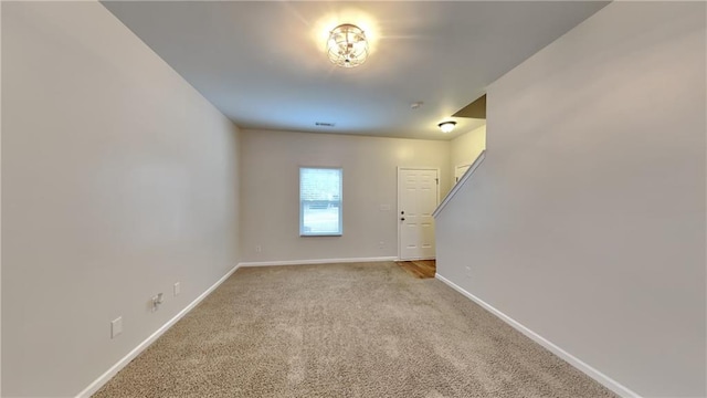 view of carpeted empty room