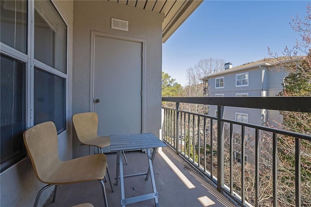 balcony featuring visible vents