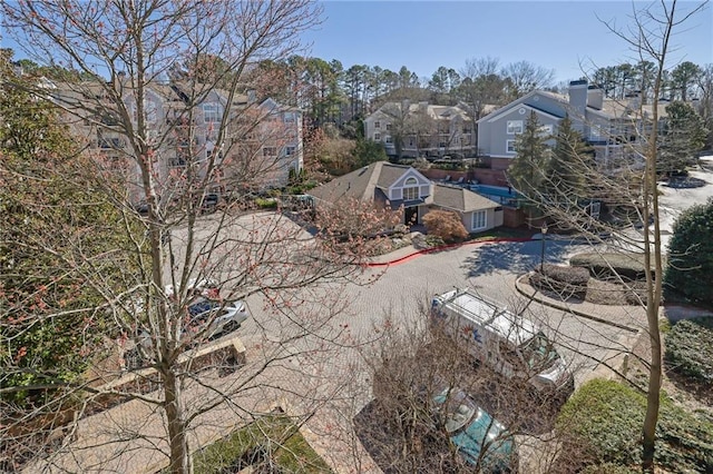 aerial view featuring a residential view