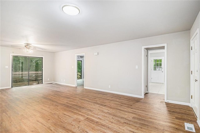532 Watson St, Toccoa, GA 30577 - empty room featuring wood finished floors and a ceiling fan