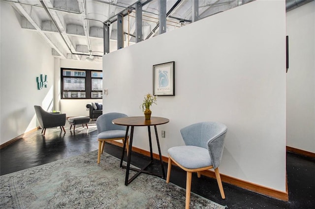 living area featuring wood-type flooring