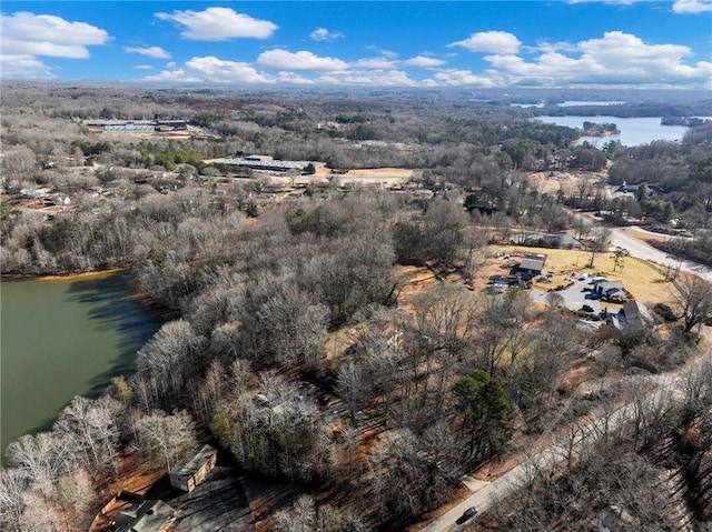 2938 Chestatee Rd, Gainesville, GA 30506 - birds eye view of property with a water view and a wooded view