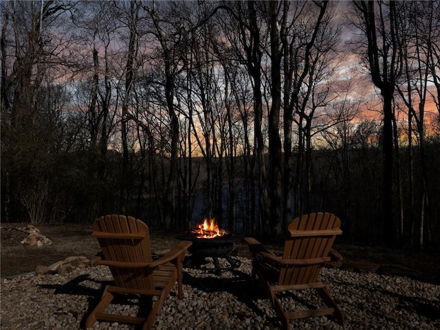 2938 Chestatee Rd, Gainesville, GA 30506 - view of patio with a fire pit