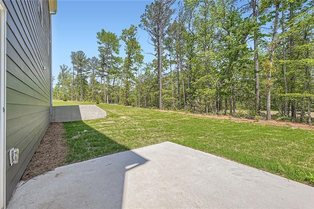 view of yard with a patio area