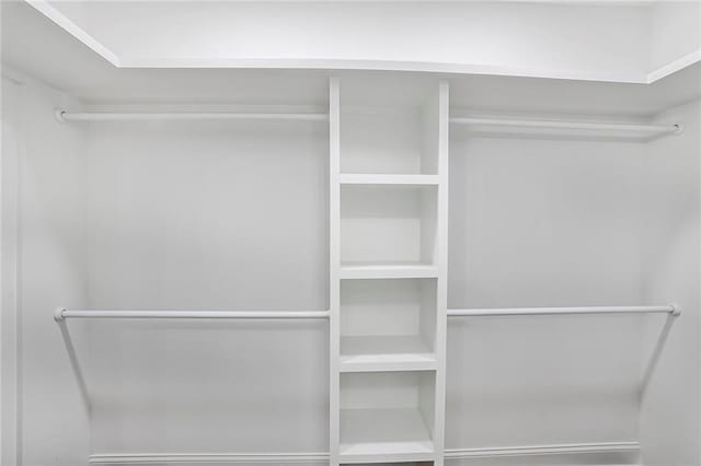 view of walk in closet