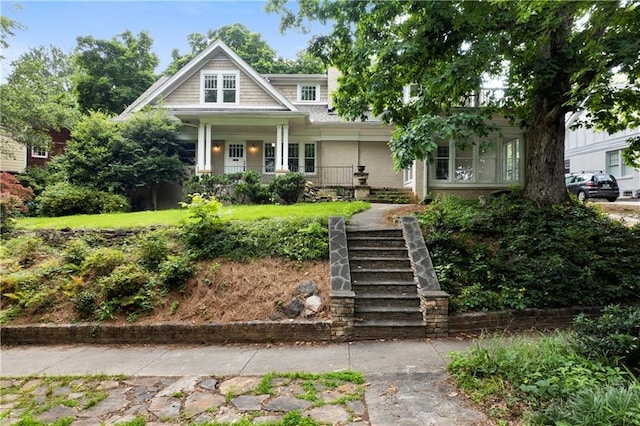 1276 Lanier Blvd NE, Atlanta, GA 30306 - view of front of home with stairs and a porch