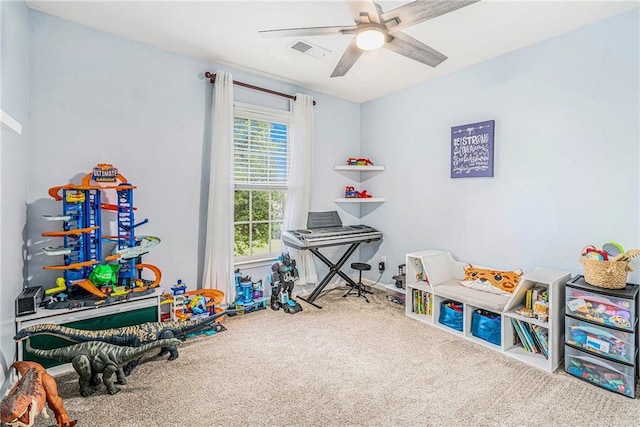 3117 Blowing Wind Ct NW, Acworth, GA 30101 - playroom with carpet flooring and ceiling fan