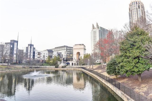 city view featuring a water view