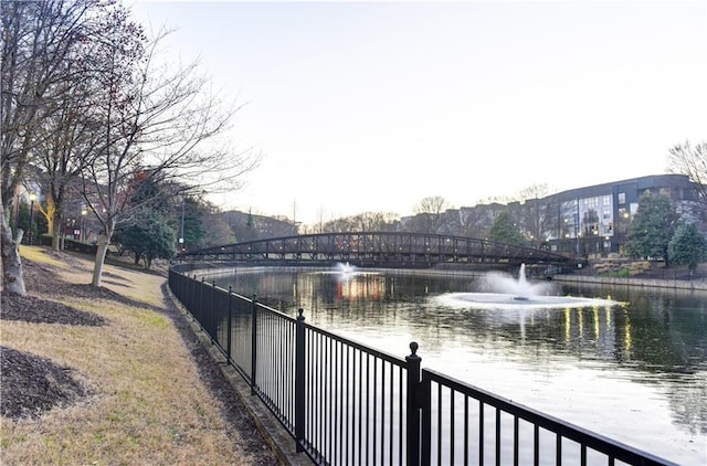 view of water feature