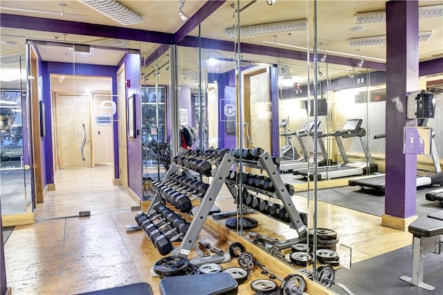 view of workout area