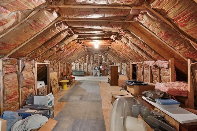 view of attic