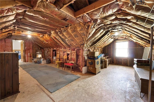 view of attic