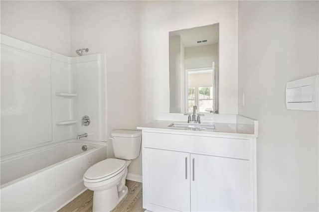 1539 High Falls Ln, Grayson, GA 30017 - bathroom featuring vanity, bathing tub / shower combination, and wood finished floors