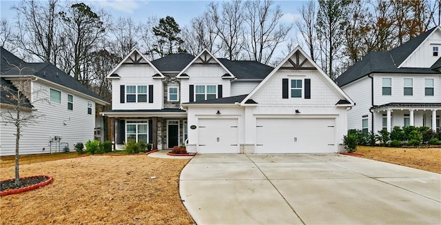 view of front facade with a garage