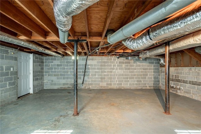 view of basement