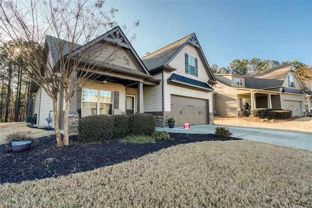 craftsman-style home featuring a garage