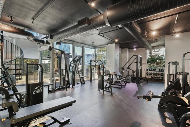 view of workout area