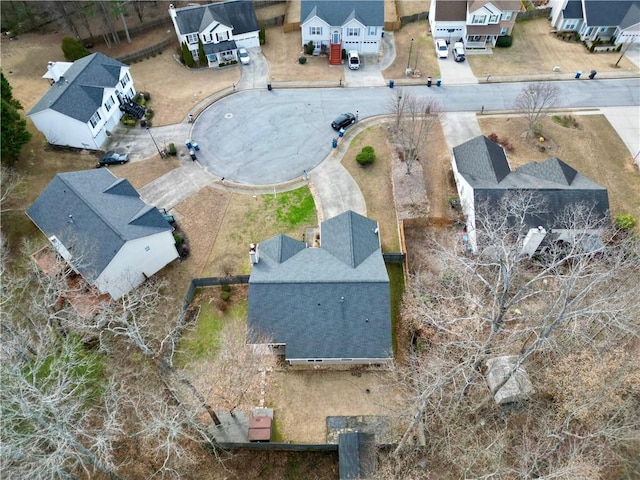 drone / aerial view with a residential view