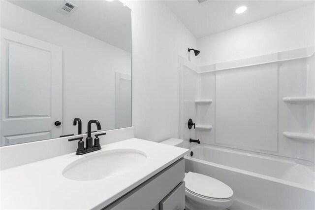 6121 Wayburn St, Tucker, GA 30084 - full bathroom with vanity, shower / bathtub combination, and recessed lighting