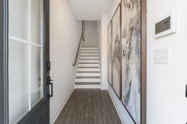 6121 Wayburn St, Tucker, GA 30084 - stairway featuring wood finished floors and baseboards