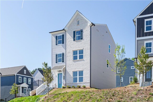 528 Aberdeen Mdw, Acworth, GA 30102 - view of front of house with board and batten siding and brick siding