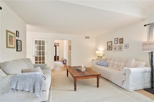 4086 Norton Pl SE, Smyrna, GA 30082 - living area with visible vents, baseboards, and light wood-type flooring