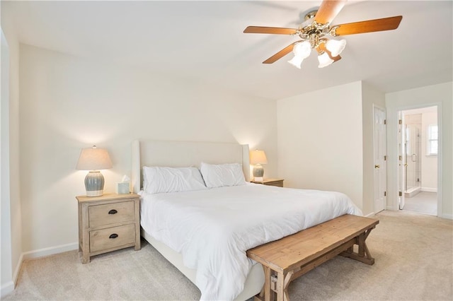 4086 Norton Pl SE, Smyrna, GA 30082 - bedroom featuring light colored carpet, baseboards, and ceiling fan