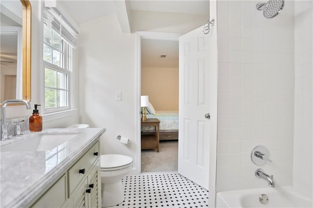 4086 Norton Pl SE, Smyrna, GA 30082 - full bath with vanity, ensuite bath, tile patterned flooring, toilet, and shower / bathing tub combination