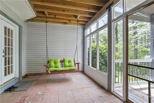 4086 Norton Pl SE, Smyrna, GA 30082 - unfurnished sunroom with brick floor and french doors