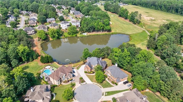 652 Pathview Ct, Dacula, GA 30019 - aerial overview of property's location featuring a large body of water and nearby suburban area