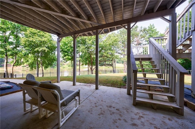 652 Pathview Ct, Dacula, GA 30019 - view of patio featuring stairway