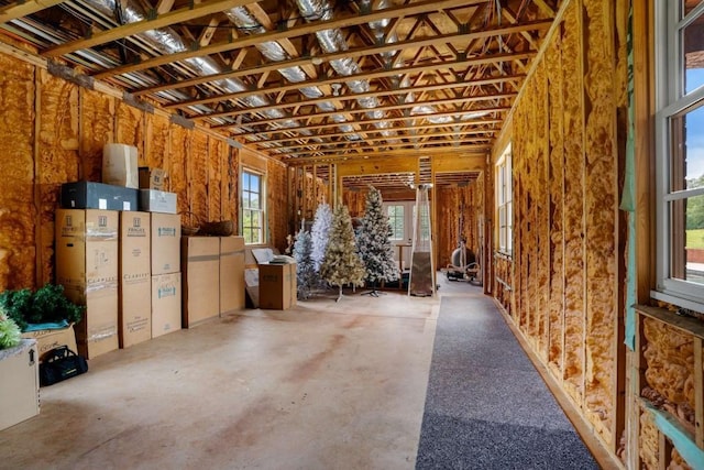 miscellaneous room with concrete flooring