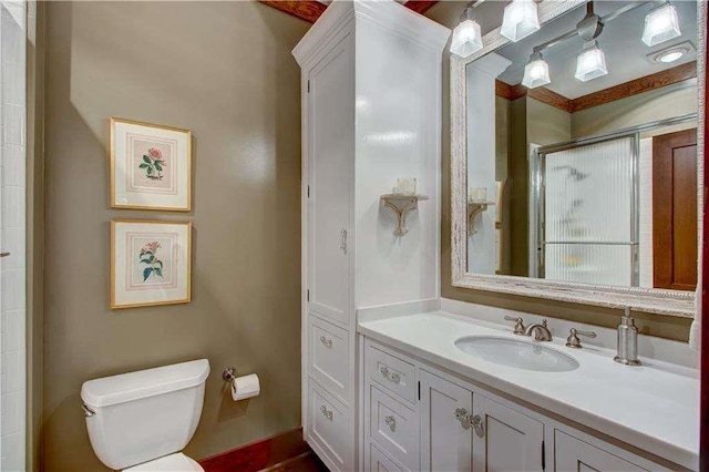 6302 J F Jay Rd, Gainesville, GA 30506 - full bathroom with a shower stall, toilet, and vanity