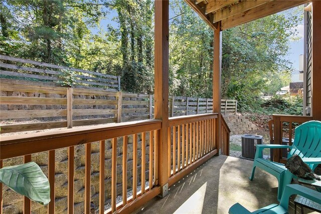 482 Pearl Cove Ct, Atlanta, GA 30350 - view of patio with fence and central AC