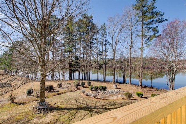 view of water feature