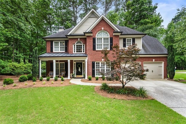 4401 Madison Woods Dr NW, Marietta, GA 30064 - colonial inspired home featuring brick siding, an attached garage, and a front yard