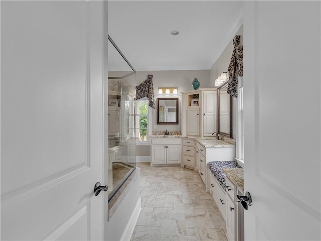 702 Cash Rd NE, Calhoun, GA 30701 - full bathroom with a stall shower and vanity