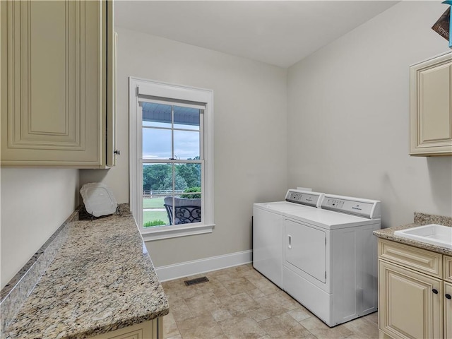 702 Cash Rd NE, Calhoun, GA 30701 - washroom featuring independent washer and dryer and cabinet space