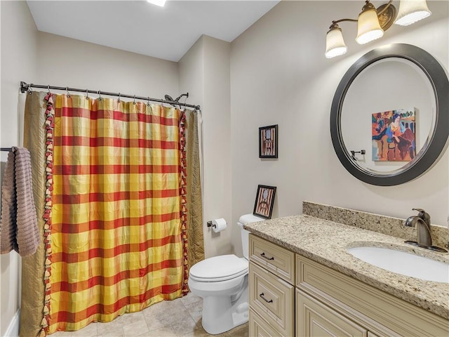 702 Cash Rd NE, Calhoun, GA 30701 - full bathroom featuring vanity, a shower with shower curtain, and tile patterned flooring