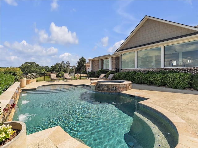 702 Cash Rd NE, Calhoun, GA 30701 - view of swimming pool featuring a pool with connected hot tub and a patio