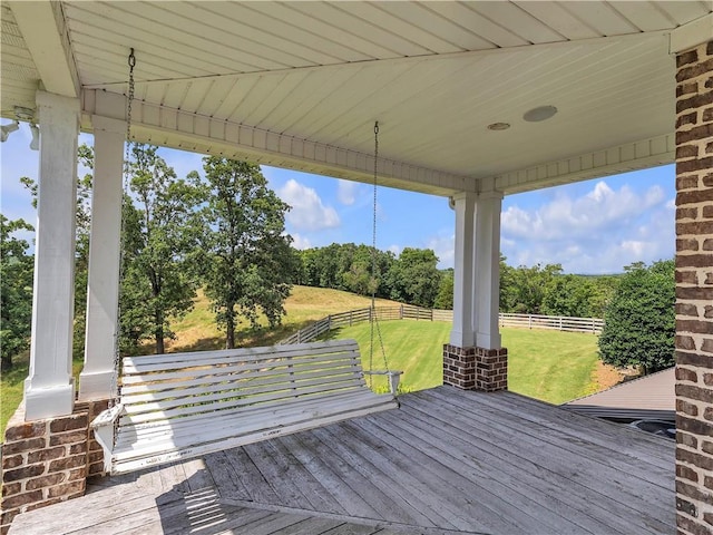 702 Cash Rd NE, Calhoun, GA 30701 - view of wooden deck